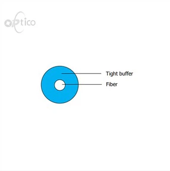 Indoor Tight Buffer Fiber Cable 4 Core GJFJV Optical Fiber Cable