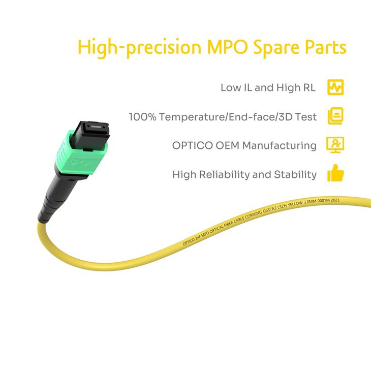 40G MPO MTP Patch Cable 24F To 2x12F OM2 OM3 OM4 OM5