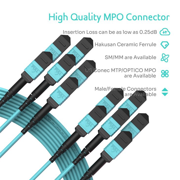 72F MPO Fiber Patch Cable OM5 Trunk Patch Cord