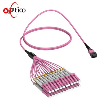 24F Breakout Jumper MPO MTP To LC Connector Patch Cord OM4 Cable